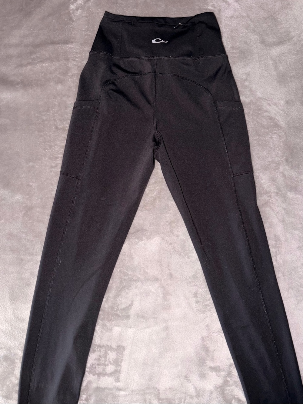 Drake Black High-Waist Leggings with Side Pockets Womens S